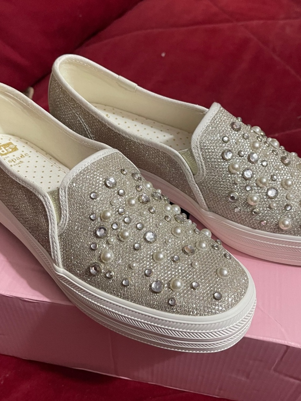 Keds for Kate Spade Triple Decker Pearls & Sparkle